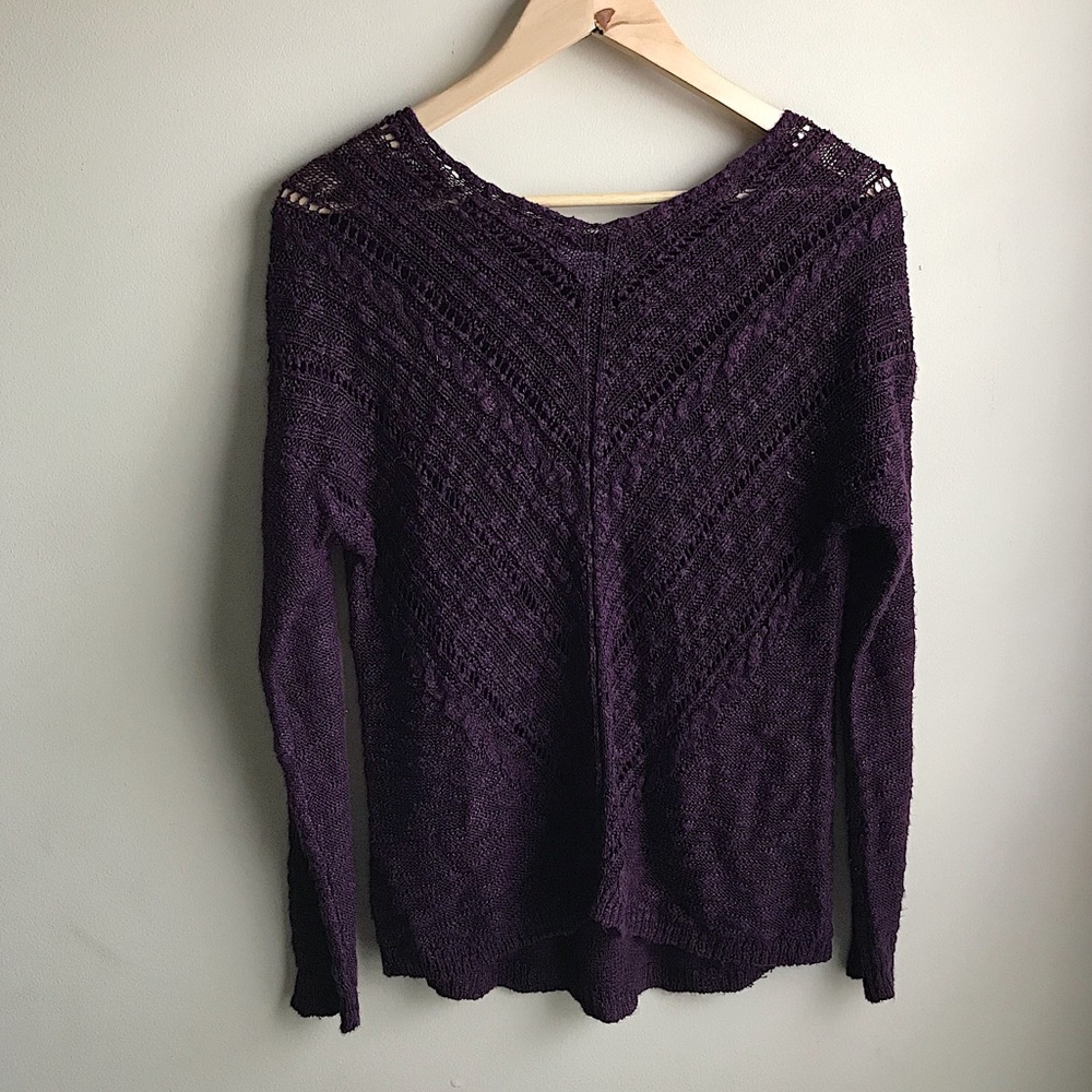 Cloud Chaser Burgundy Knit Sweater